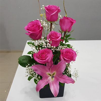 "Colorful Carnations Basket  (Krish) - Click here to View more details about this Product